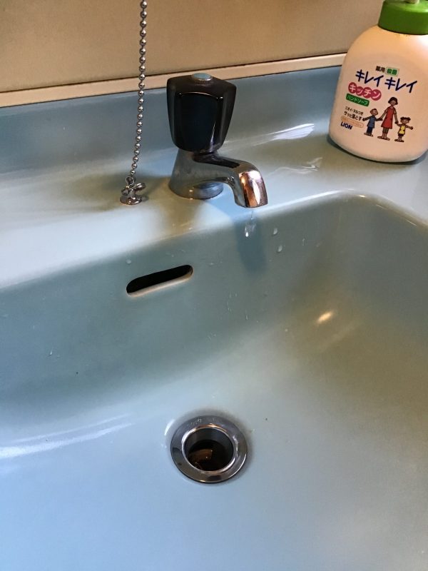 洗面水栓水漏れ