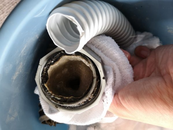 排水管も定期的にお掃除を。