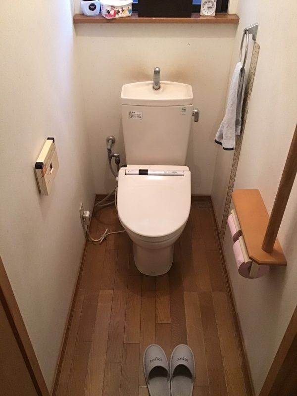 倉敷市／トイレ交換とクッションフロア新規張り