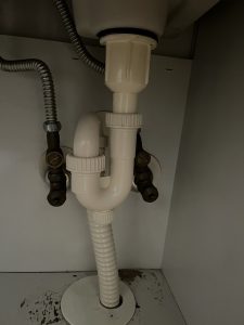 洗面台排水部材交換